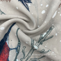 Matériau de robe 100% polyester confortable en mousseline de soie